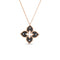 Venetian Princess Small Gray Titanium And Diamond Flower Necklace - 1